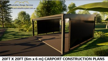 Skilion Roof Carport Plan